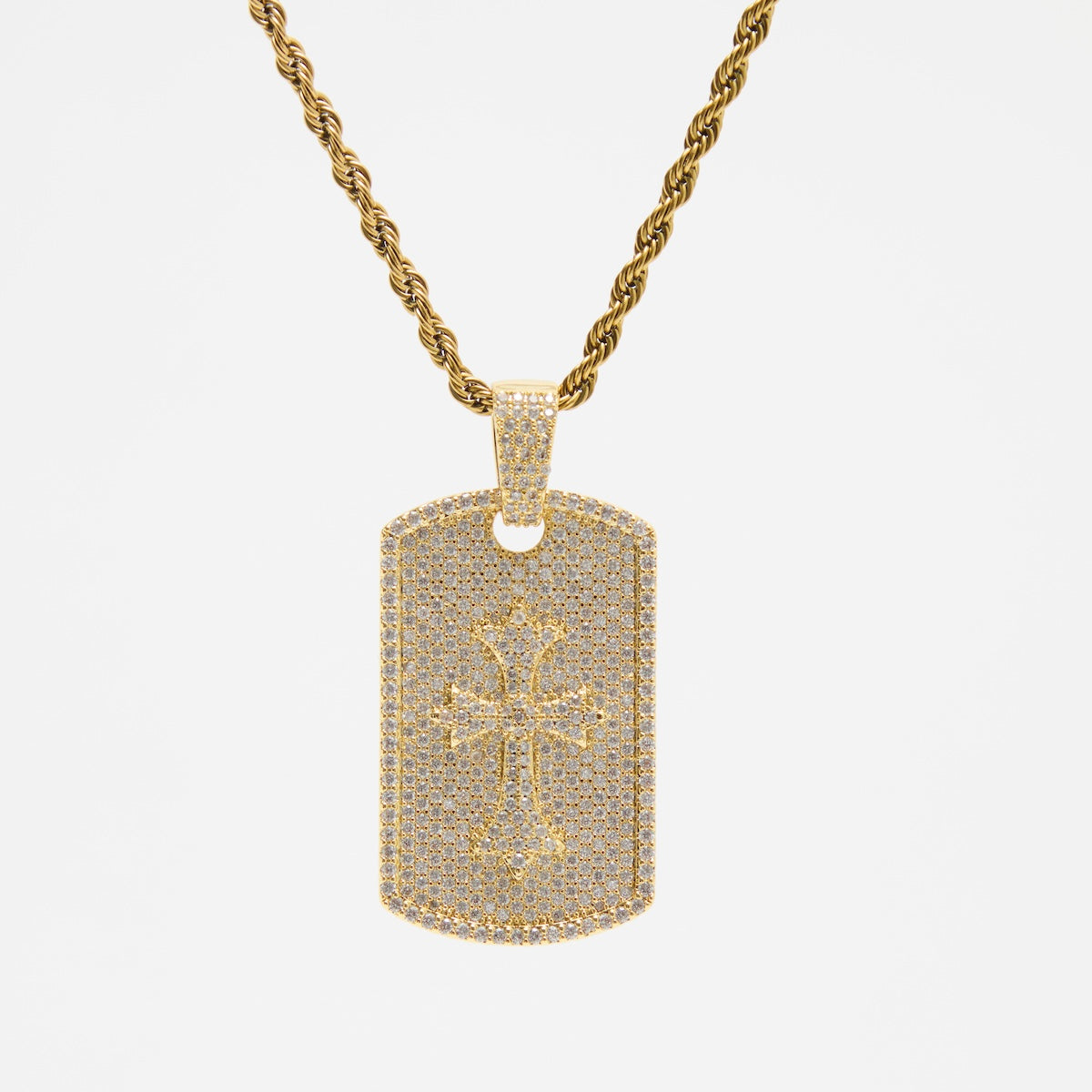 Frozen Cross Dog Tag